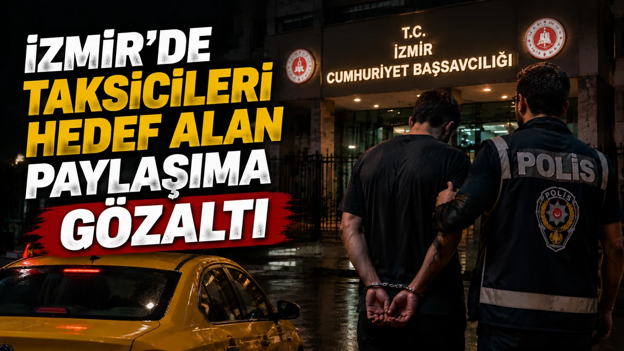 İzmir’de taksicilere yönelik tehdit paylaşımına gözaltı